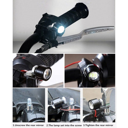 2 PCS 12V 3W Eagle Eyes LED Light For Motorcycle ，Wire Length: 45cm(White Light) - Eagle Eye Lights by buy2fix | Online Shopping UK | buy2fix