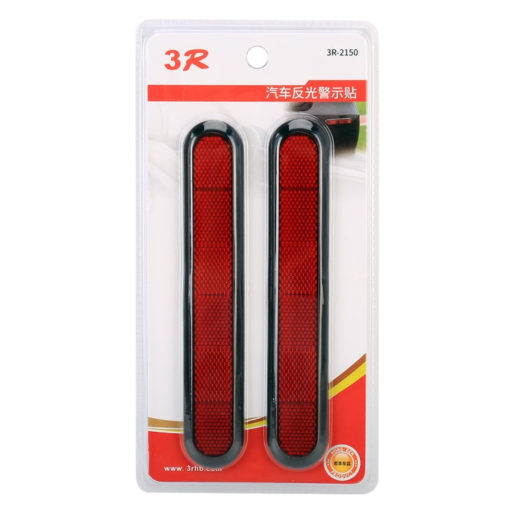 3R-2150 2 PCS Car Plastic Reflect Warning Sticker Outside Sticker - Decorative Sticker by 3R | Online Shopping UK | buy2fix