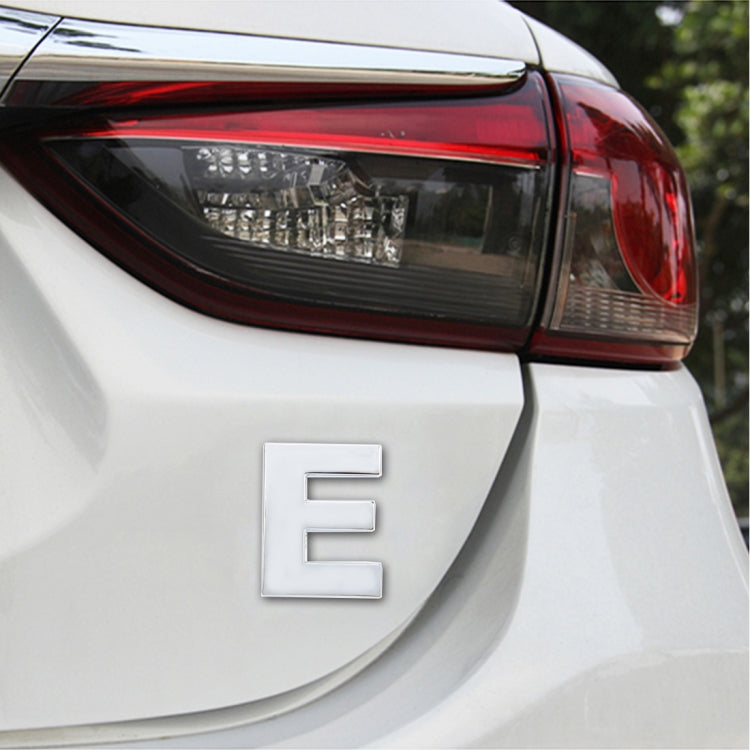 Car Vehicle Badge Emblem 3D English Letter E Self-adhesive Sticker Decal, Size: 4.5*4.5*0.5cm - 3D Metal Sticker by buy2fix | Online Shopping UK | buy2fix