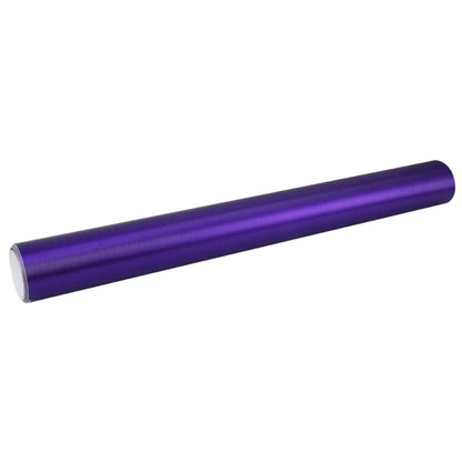 1.52 * 0.5m Waterproof PVC Wire Drawing Brushed Chrome Vinyl Wrap Car Sticker Automobile Ice Film Stickers Car Styling Matte Brushed Car Wrap Vinyl Film (Purple) - Auto Film by buy2fix | Online Shopping UK | buy2fix