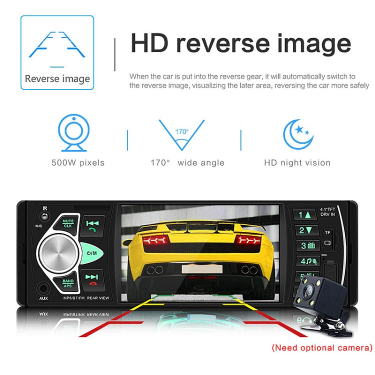 SWM-4022D HD 4.1 inch 12V Universal Car Radio Receiver MP5 Player, Support FM & Bluetooth & TF Card with Remote Control - Car MP3 & MP4 & MP5 by buy2fix | Online Shopping UK | buy2fix