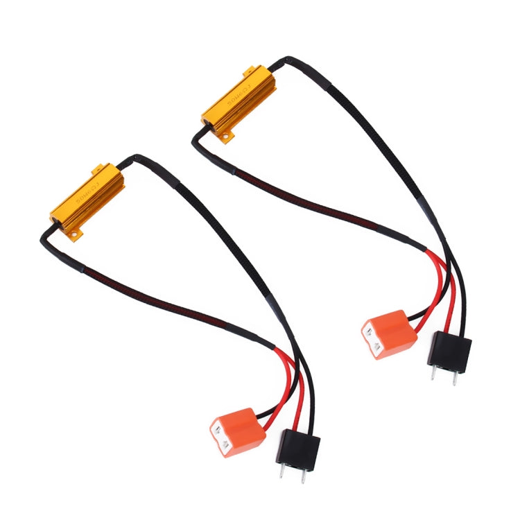 2 PCS H7 50W 6 Ohms Load Resistor Car Canbus Error Canceller Decoder Cable - Headlight Ballast by buy2fix | Online Shopping UK | buy2fix
