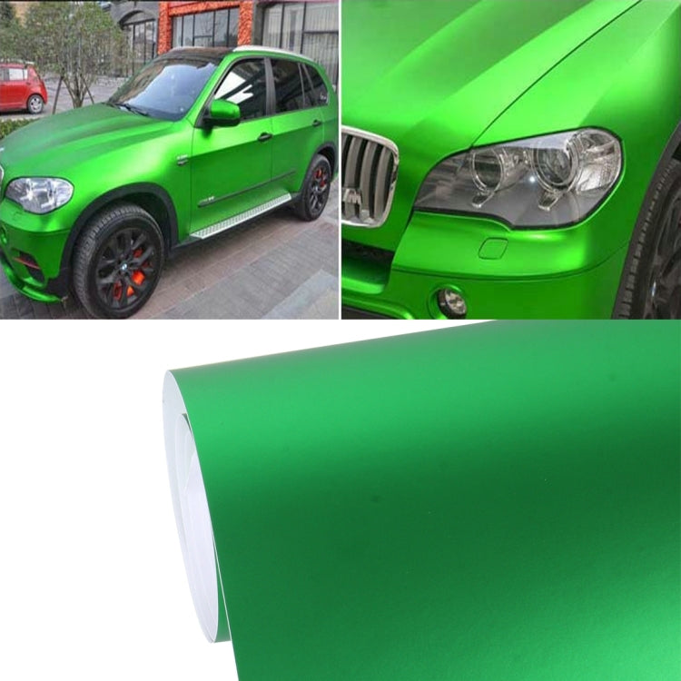 5m * 0.5m Ice Blue Metallic Matte Icy Ice Car Decal Wrap Auto Wrapping Vehicle Sticker Motorcycle Sheet Tint Vinyl Air Bubble Free(Green) - In Car by buy2fix | Online Shopping UK | buy2fix