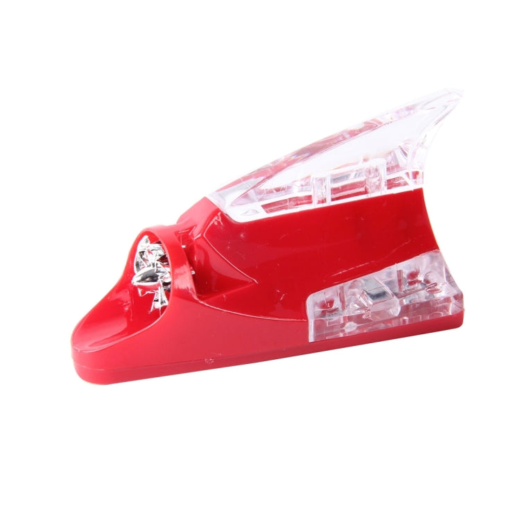 CB-073 Colorful Warning Light Wind Power Shark Fin Antenna Car Decoration(Red) - Aerials by buy2fix | Online Shopping UK | buy2fix