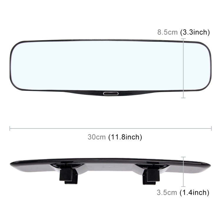 3R-331 Car Truck Interior Rear View Blind Spot Adjustable Wide Angle Curved Mirror, Size: 30*8.5*3.5cm - Interior Mirrors by 3R | Online Shopping UK | buy2fix