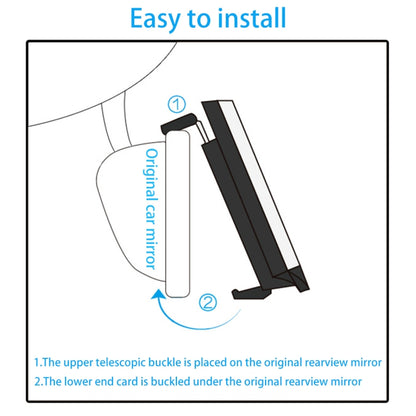 3R-331 Car Truck Interior Rear View Blind Spot Adjustable Wide Angle Curved Mirror, Size: 30*8.5*3.5cm - Interior Mirrors by 3R | Online Shopping UK | buy2fix