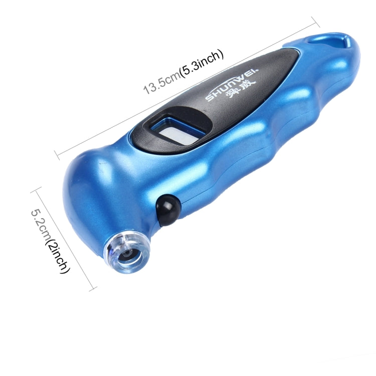 SHUNWEI SD-2802 Digital Tire Pressure Gauge 150 PSI 4 Settings for Car Truck Bicycle with Backlit LCD and Non-Slip Grip(Blue) - In Car by SHUNWEI | Online Shopping UK | buy2fix