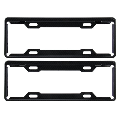 2 PCS Carbon Lead License Plate Frame Simple and Beautiful Car License Plate Frame Holder Universal License Plate Holder(Black) - License Plate Covers & Frames by buy2fix | Online Shopping UK | buy2fix