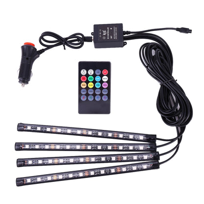 4 in 1 Universal Car Colorful Acoustic LED Atmosphere Lights Colorful Lighting Decorative Lamp, with 48LEDs SMD-5050 Lamps and Remote Control, DC 12V 7W - Atmosphere lights by buy2fix | Online Shopping UK | buy2fix