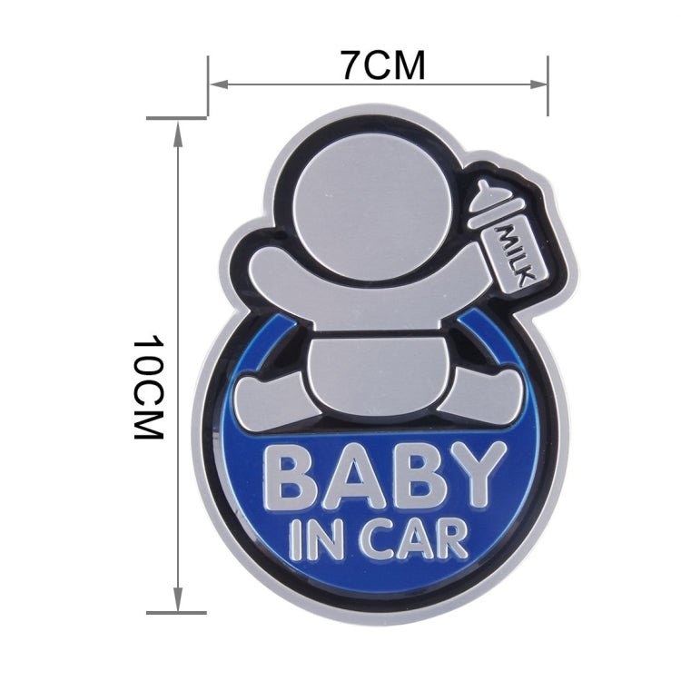 Baby in Car Happy Drinking Milk Infant Adoreable Style Car Free Sticker(Blue) - Warning Sticker by buy2fix | Online Shopping UK | buy2fix