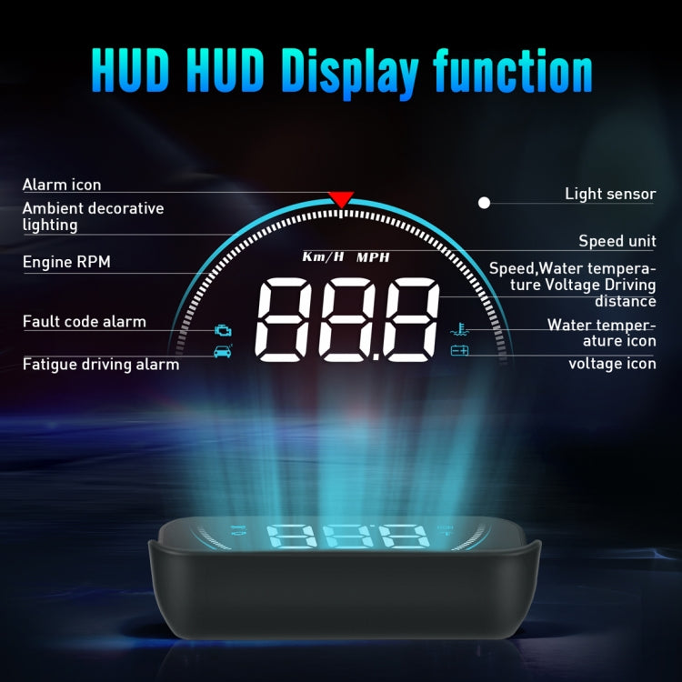 M8 3.5 inch Universal Car OBD2 HUD Vehicle-mounted Head Up Display - Head Up Display System by buy2fix | Online Shopping UK | buy2fix