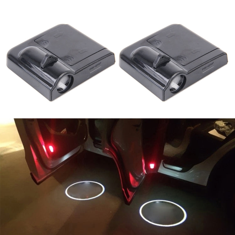 2 PCS LED Ghost Shadow Light, Car Door LED Laser Welcome Decorative Light, Display Logo for Benz Car Brand(Black) - Door Lights by buy2fix | Online Shopping UK | buy2fix