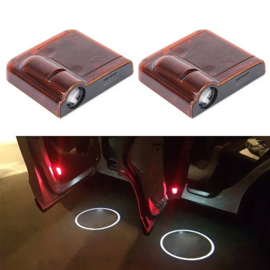2 PCS LED Ghost Shadow Light, Car Door LED Laser Welcome Decorative Light, Display Logo for Hyundai Car Brand(Red) - Door Lights by buy2fix | Online Shopping UK | buy2fix