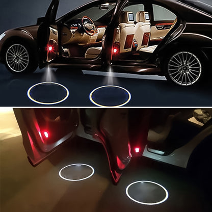 2 PCS LED Ghost Shadow Light, Car Door LED Laser Welcome Decorative Light, Display Logo for Peugeot Car Brand(Black) - Door Lights by buy2fix | Online Shopping UK | buy2fix