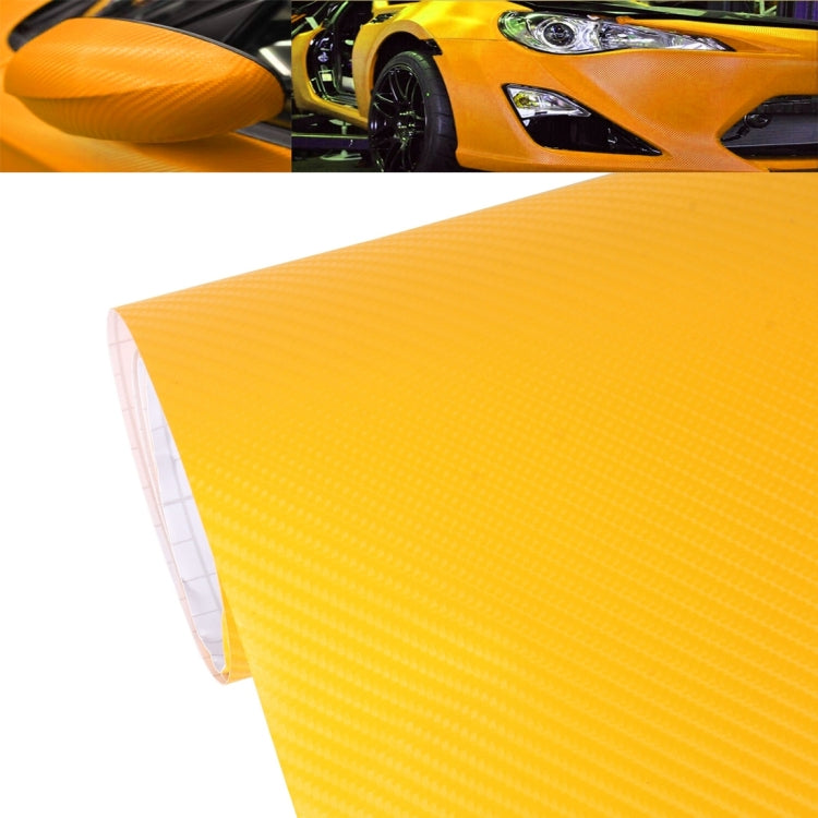 1.52m × 0.5m 4D Deep Blue Gloss Carbon Fiber Vinyl Wrap Car Sticker Decal Bubble Free Air Release(Yellow) - Auto Film by buy2fix | Online Shopping UK | buy2fix