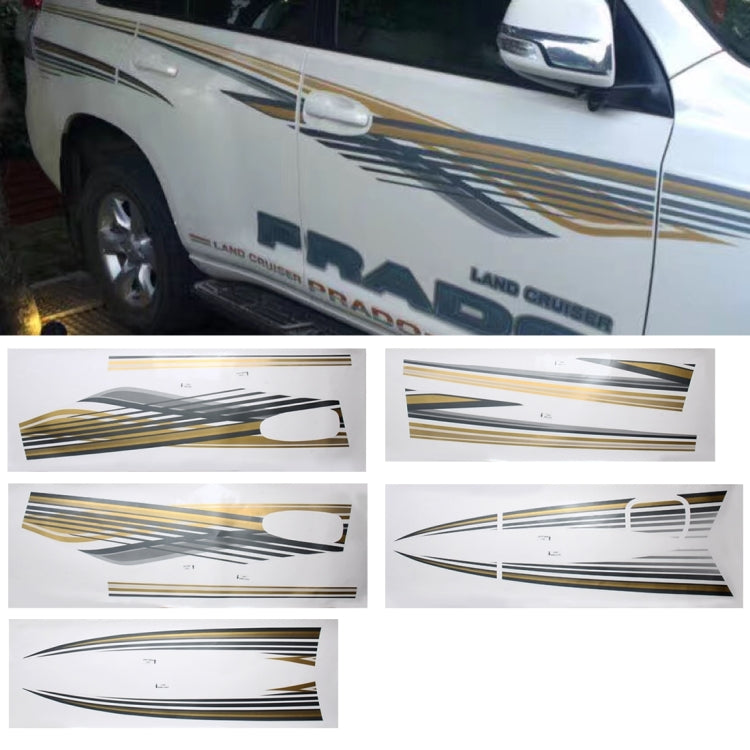 5 PCS SUV Body Decorative Strip Brand Car Streamline Shining Sticker for Toyota Prado 2010 Version - Decorative Sticker by buy2fix | Online Shopping UK | buy2fix