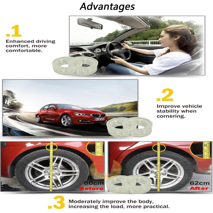 2 PCS Car Auto D Type Shock Absorber Spring Bumper Power Cushion Buffer, Spring Spacing: 22mm, Colloid Height: 43mm - In Car by buy2fix | Online Shopping UK | buy2fix