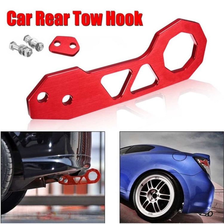 Aluminum Alloy Rear Tow Towing Hook Trailer Ring for Universal Car Auto with 2 x Screw Holes(Blue) - In Car by buy2fix | Online Shopping UK | buy2fix