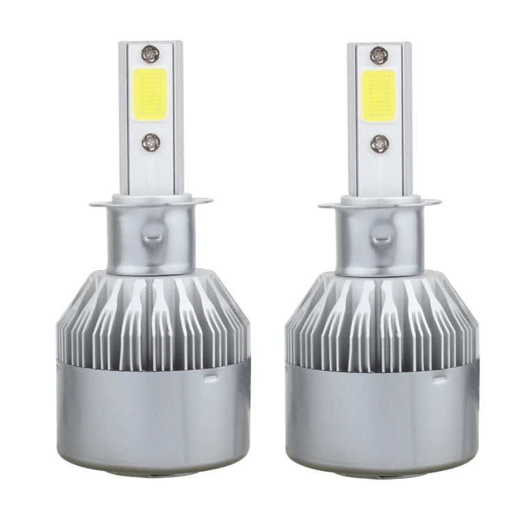 2 PCS  H3 18W 1800 LM 6000K IP68 Canbus Constant Current Car LED Headlight with 2 COB Lamps, DC 9-36V(White Light) - LED Headlamps by buy2fix | Online Shopping UK | buy2fix