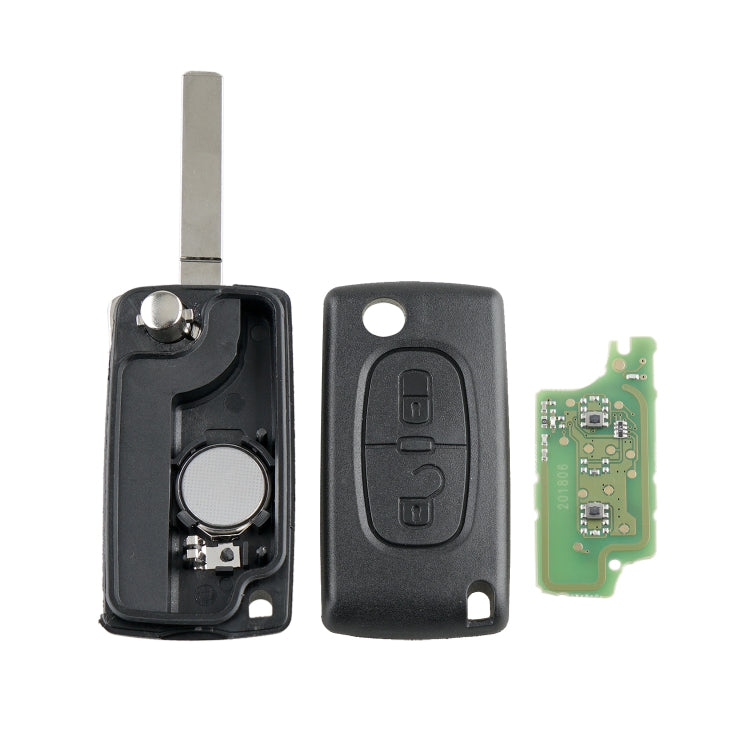 For PEUGEOT 2 Buttons Intelligent Remote Control Car Key with Integrated Chip & Battery & Holder, without Grooved, Frequency: 433MHz - Remote Car Key by buy2fix | Online Shopping UK | buy2fix