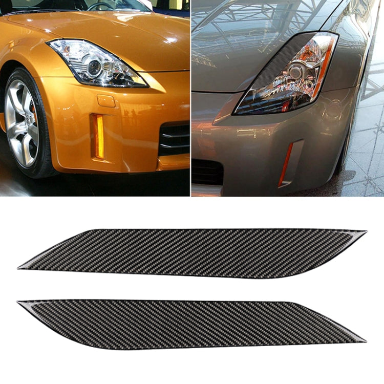 Car Carbon Fiber Light Eyebrow for 2003-2009 Nissan 350Z All Models - Lamp Decoration by buy2fix | Online Shopping UK | buy2fix