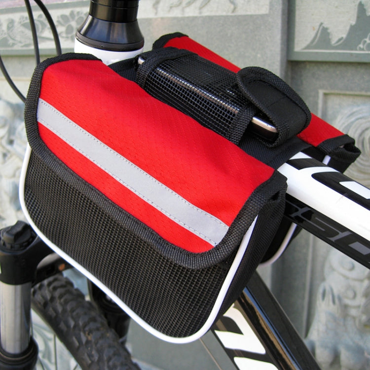 Bicycle Phone Bags Mountain Road Bike Front Head Bag Saddle Bag (Red) - Bicycle Bags by buy2fix | Online Shopping UK | buy2fix