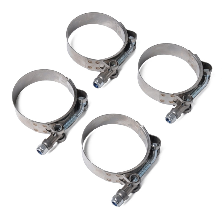 4 PCS Stainless Steel T-Bolt Hose Clamps Pipe Clip Fuel Line Clip, Size: 95-103mm - In Car by buy2fix | Online Shopping UK | buy2fix
