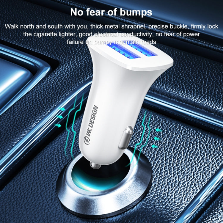 WK WP-C35 12W PC Dual USB Car Charger - Car Charger by WK | Online Shopping UK | buy2fix