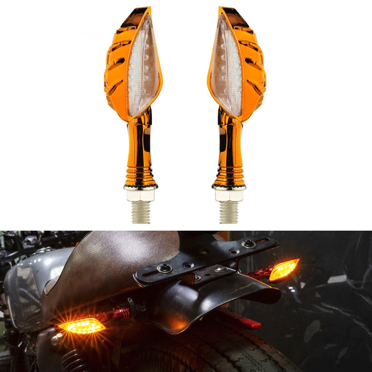 2pcs KC022 Motorcycle 12LEDs Turn Signal Light (Orange) - In Car by buy2fix | Online Shopping UK | buy2fix