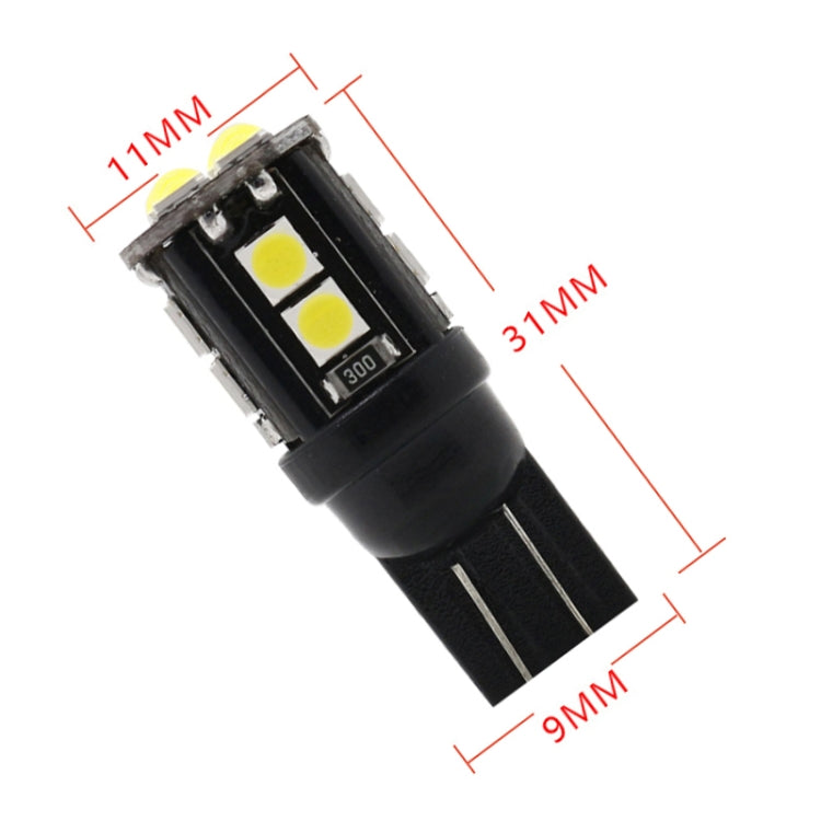 10 PCS T10/168/194 DC12V / 1W / 6000K / 60LM Car Decoding Clearance Lights with 12LEDs SMD-3030 Lamp Beads - In Car by buy2fix | Online Shopping UK | buy2fix