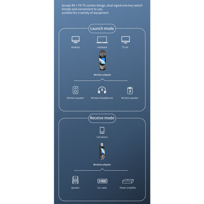 T-13 Bluetooth 5.0 LCD Digital Display Bluetooth Adapter Receiver Transmitter(Black) - Bluetooth Adapters by buy2fix | Online Shopping UK | buy2fix