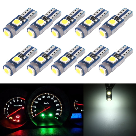 10 in 1 Car T5 0.2W DC12V Instrument Panel LED Decorative Light(White Light) - In Car by buy2fix | Online Shopping UK | buy2fix