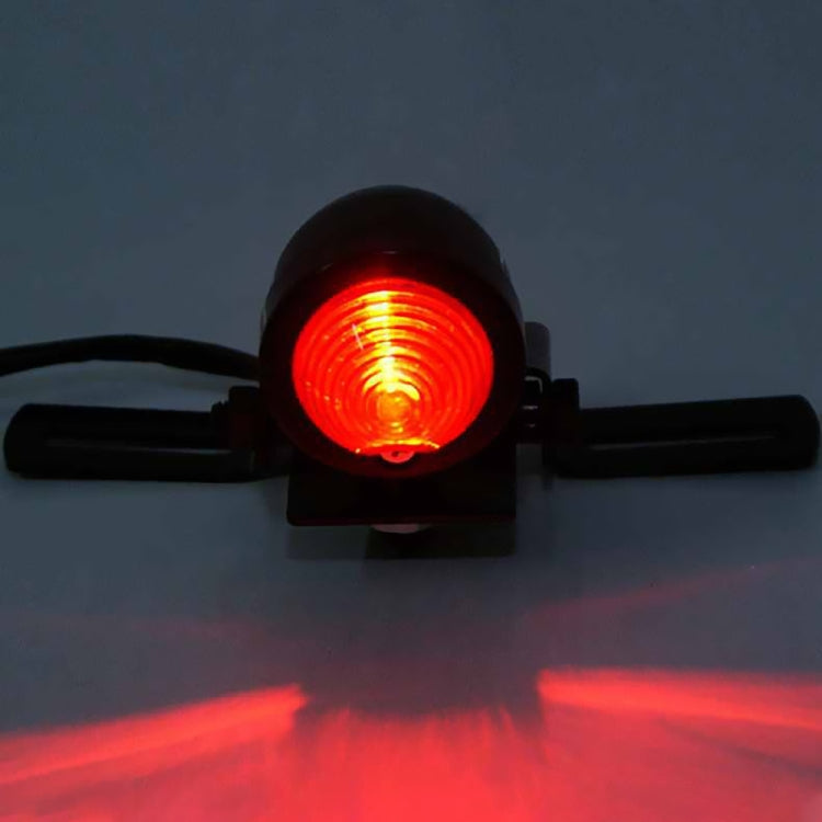 2 PCS KC-WD-FGZXD Motorcycle Retro Round Brake Light with License Plate Holder - In Car by buy2fix | Online Shopping UK | buy2fix