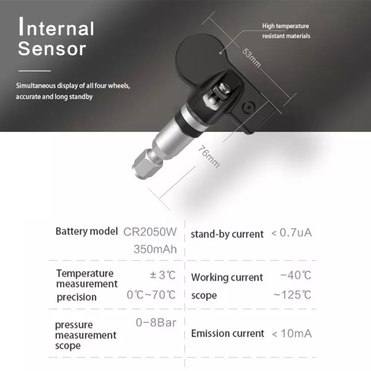 USB TPMS Tire Pressure Monitoring System Android with Internal Sensor for Car Radio DVD Player - In Car by buy2fix | Online Shopping UK | buy2fix