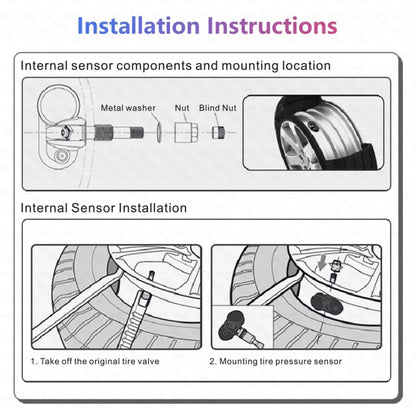 USB TPMS Tire Pressure Monitoring System Android with Internal Sensor for Car Radio DVD Player - In Car by buy2fix | Online Shopping UK | buy2fix