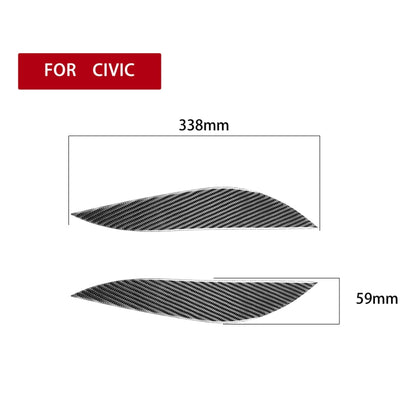 2 PCS / Set Carbon Fiber Car Lamp Eyebrow Decorative Sticker for Honda Civic 2001-2003, Drop Glue Version - In Car by buy2fix | Online Shopping UK | buy2fix