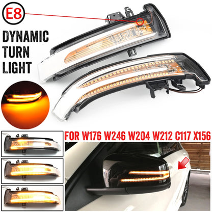 1 Pair For Mercedes-Benz A Class W176 2013-2017 Car Dynamic LED Turn Signal Light Rearview Mirror Flasher Water Blinker (Transparent) - In Car by buy2fix | Online Shopping UK | buy2fix