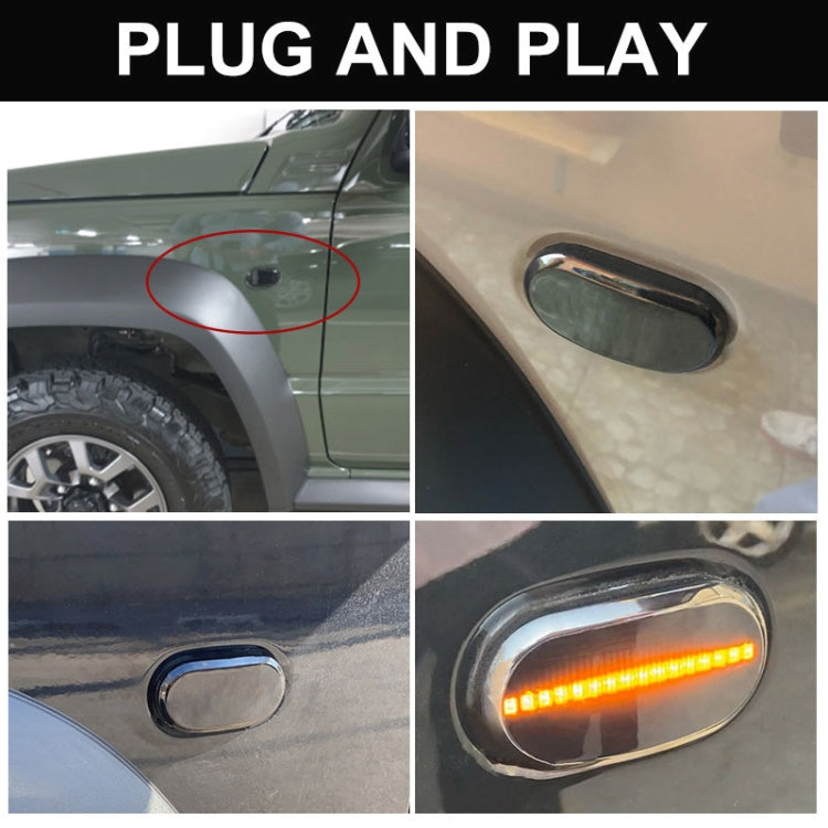 2pcs For Suzuki Jimny JB64W 2018/07- Car Dynamic LED Fender Side Light (Transparent) - In Car by buy2fix | Online Shopping UK | buy2fix