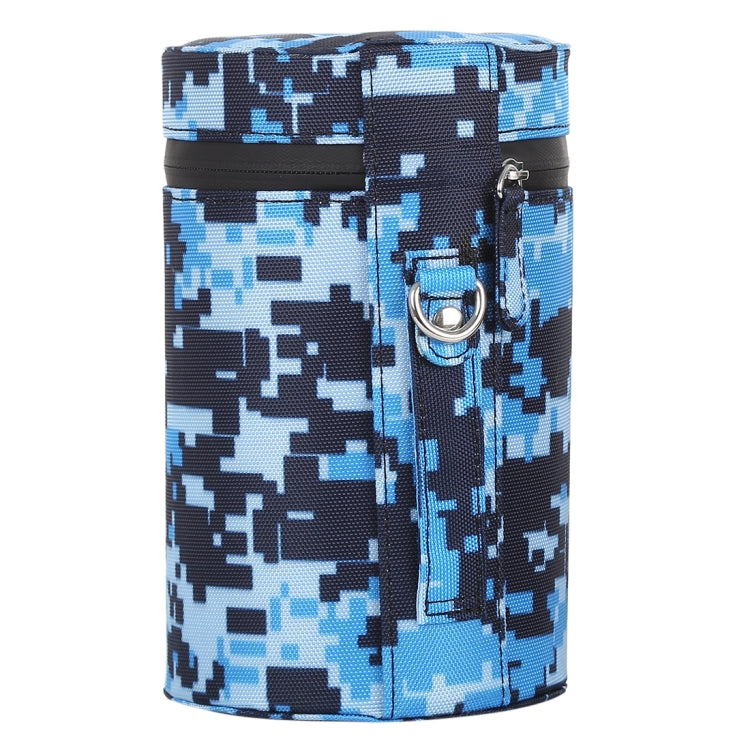 Camouflage Color Large Lens Case Zippered Cloth Pouch Box for DSLR Camera Lens, Size: 16x10x10cm (Blue) - Camera Accessories by buy2fix | Online Shopping UK | buy2fix