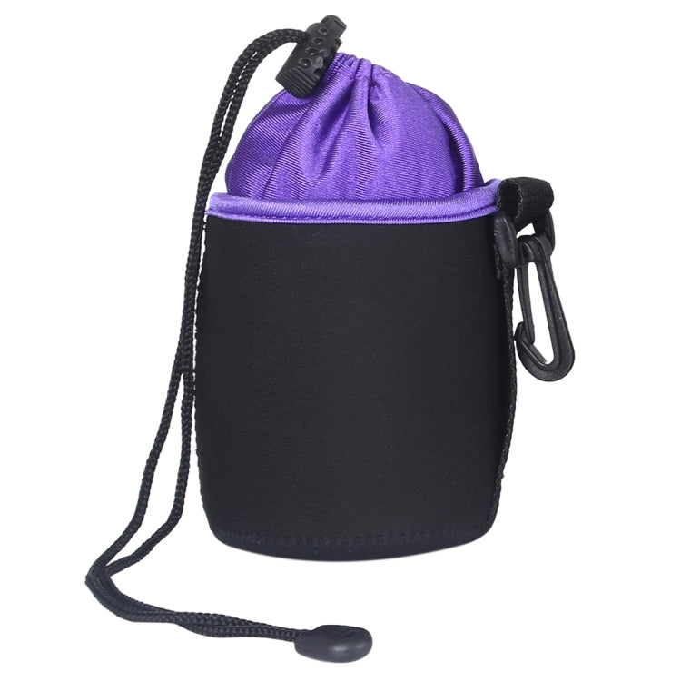 SLR Camera Lens Bag Micro Single Lens Bag Lens Inner Bile Bag Waterproof Protective Case Plus Velvet Thickening, Diameter: 8.5cm, height: 10cm(Purple) - Camera Accessories by buy2fix | Online Shopping UK | buy2fix