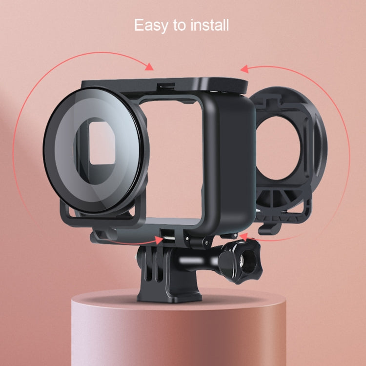 Lens Guard Protective Glass Cover for Insta360one R Panoramic Camera with Frame(Black) - DJI & GoPro Accessories by buy2fix | Online Shopping UK | buy2fix