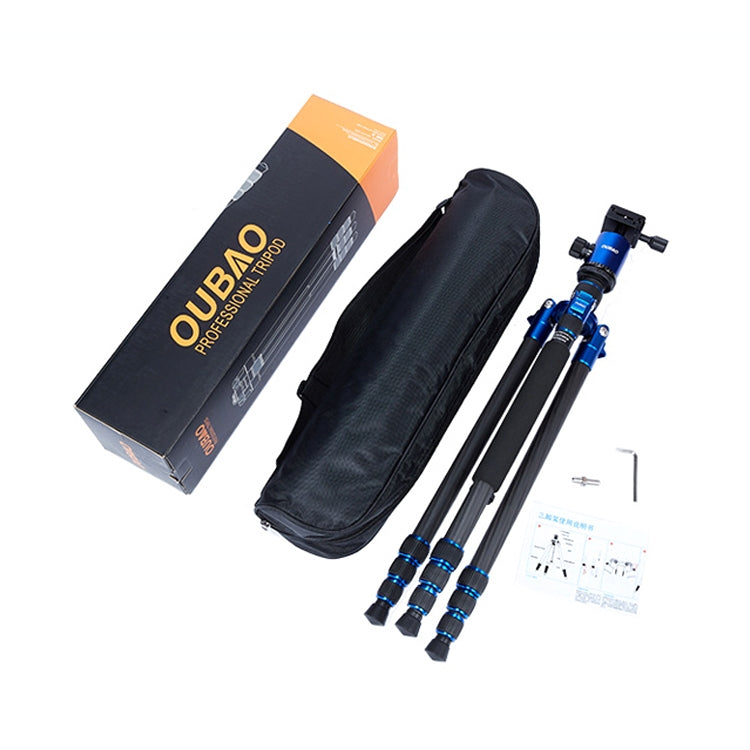 TRIOPO Oubao C-608S Adjustable Portable Carbon Fiber Tripod with Ball Head for SLR Camera - Tripods by TRIOPO | Online Shopping UK | buy2fix