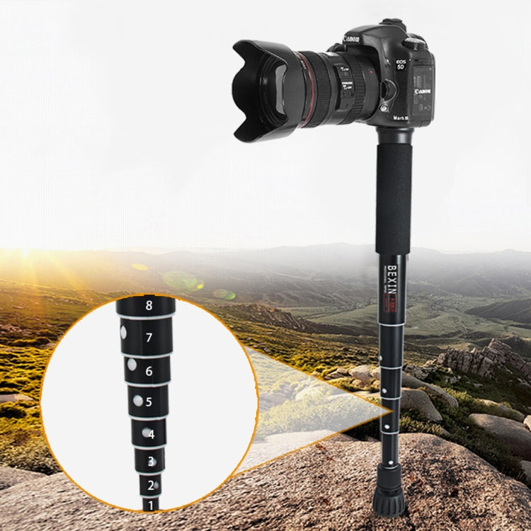 BEXIN P308C Portable Travel Outdoor DSLR Camera Aluminum Alloy Monopod Holder (Black) - Camera Accessories by BEXIN | Online Shopping UK | buy2fix