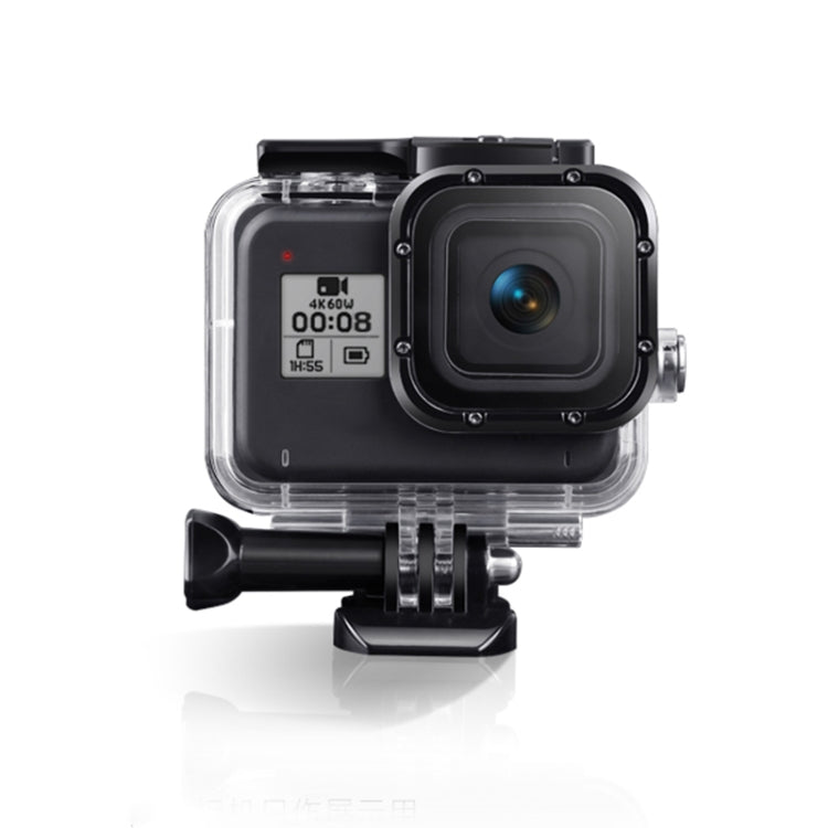 For GoPro HERO8 Black 45m Waterproof Housing Protective Case with Buckle Basic Mount & Screw & Floating Bobber Grip & Strap & Anti-Fog Inserts(Transparent) - DJI & GoPro Accessories by buy2fix | Online Shopping UK | buy2fix