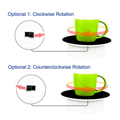 25cm 360 Degree Electric Rotating Mirror Surface Turntable Display Stand Video Shooting Props Turntable for Photography, Load 3kg, Powered by Battery(White + Black) - Camera Accessories by buy2fix | Online Shopping UK | buy2fix