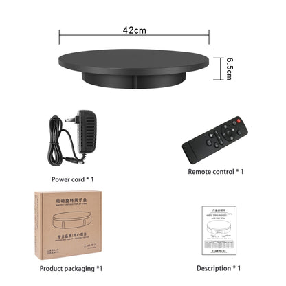 42cm Electric Rotating Display Stand Video Shooting Props Turntable, Load: 100kg, Plug-in Power, AU Plug(Black) - Camera Accessories by buy2fix | Online Shopping UK | buy2fix