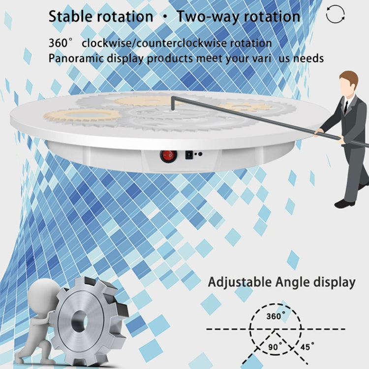 60cm Electric Rotating Display Stand Props Turntable, Load: 100kg, Plug-in Power, AU Plug(White) - Camera Accessories by buy2fix | Online Shopping UK | buy2fix