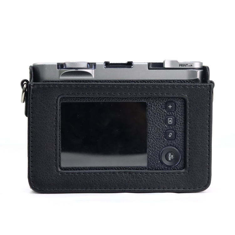 Retro Full Body Camera PU Leather Case Bag with Strap for FUJIFILM instax mini Evo(Black) - Camera Accessories by buy2fix | Online Shopping UK | buy2fix