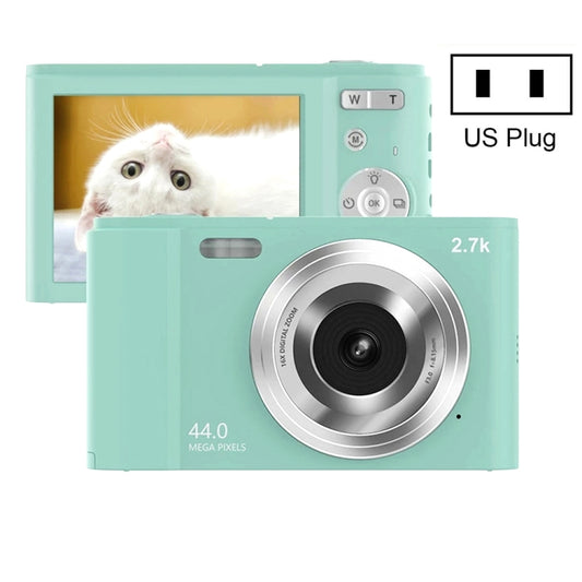 DC302 2.88 inch 44MP 16X Zoom 2.7K Full HD Digital Camera Children Card Camera, US Plug(Green) - Consumer Electronics by buy2fix | Online Shopping UK | buy2fix
