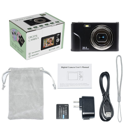 DC311 2.4 inch 36MP 16X Zoom 2.7K Full HD Digital Camera Children Card Camera, UK Plug (Green) - Consumer Electronics by buy2fix | Online Shopping UK | buy2fix